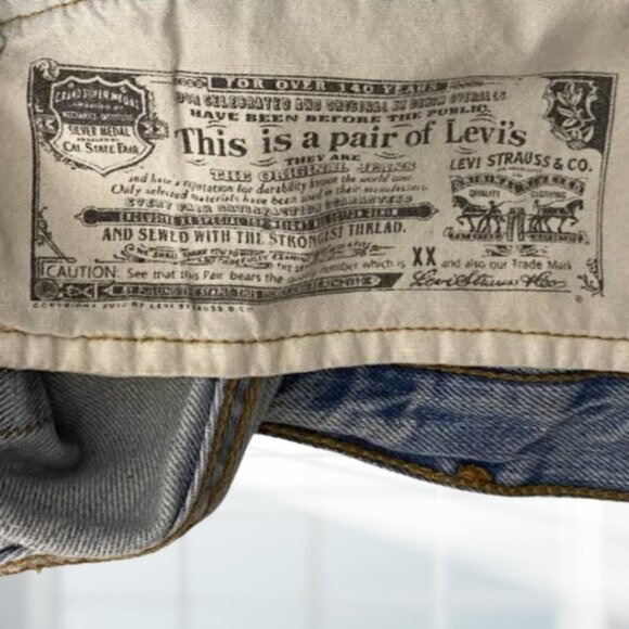 Levi's 501 30W Vintage Vibe Worn Button Fly Raw Hem Cutoff Jean Shorts - Picture 9 of 13